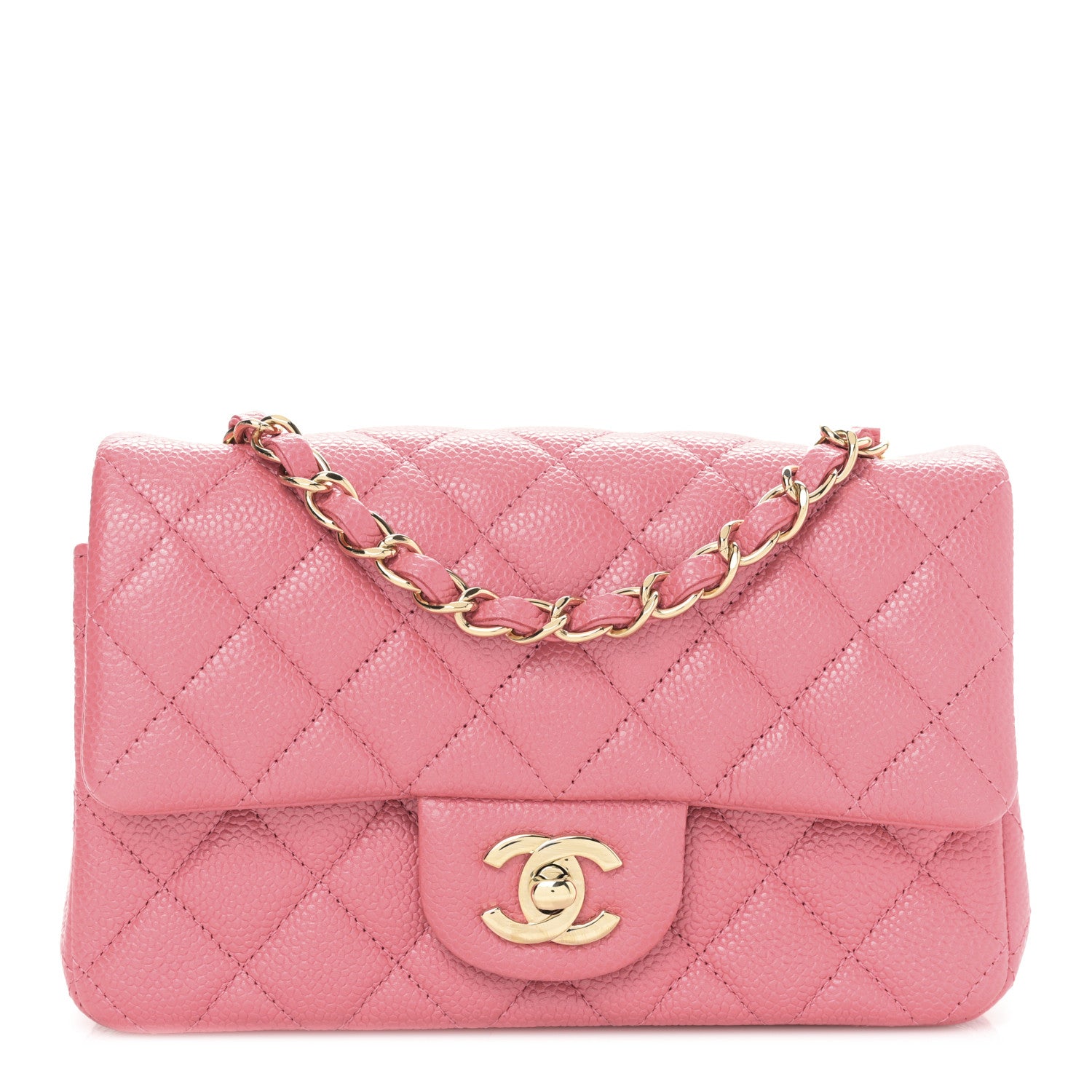 Chanel Iridescent Caviar Quilted Mini Rectangular Flap Pink 1 of 19