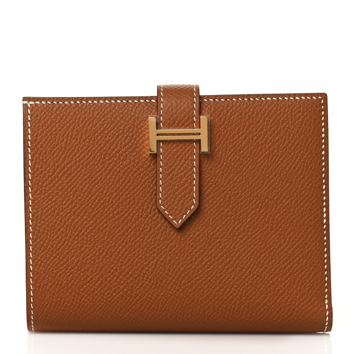 Hermes Epsom Bearn Compact Wallet Gold 1 of 8