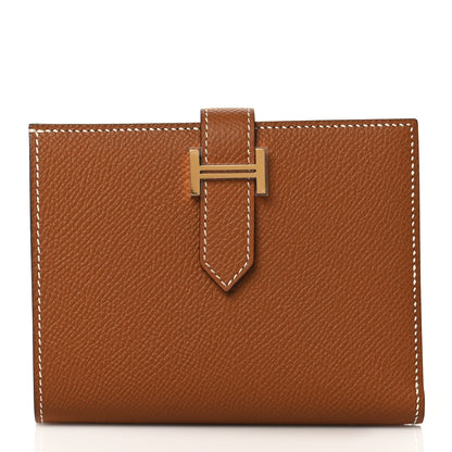Hermes Epsom Bearn Compact Wallet Gold 1 of 8
