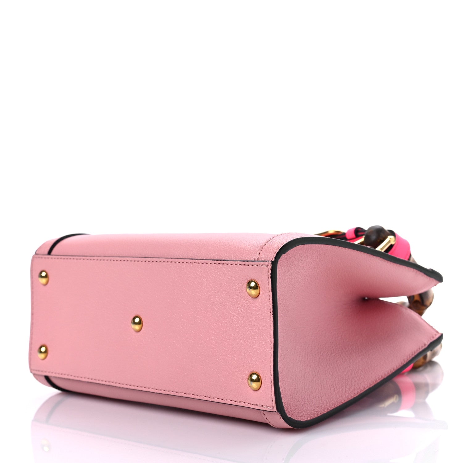 Gucci Wonka Grain Calfskin Mini Diana Tote Bag Wild Rose Fuxia Fluo 8 of 8