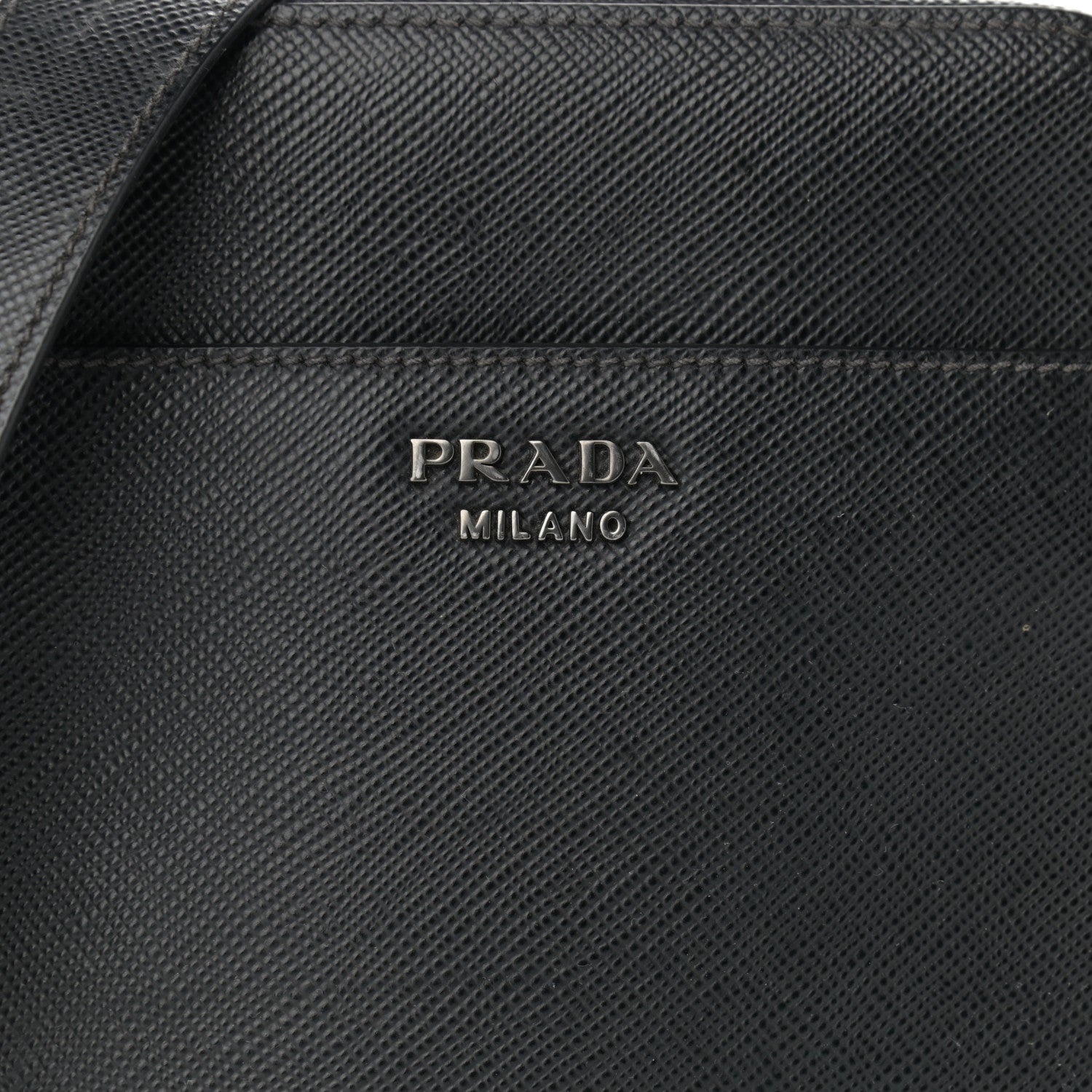 Prada Saffiano Flat Messenger Bag Black 8 of 11