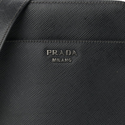 Prada Saffiano Flat Messenger Bag Black 8 of 11