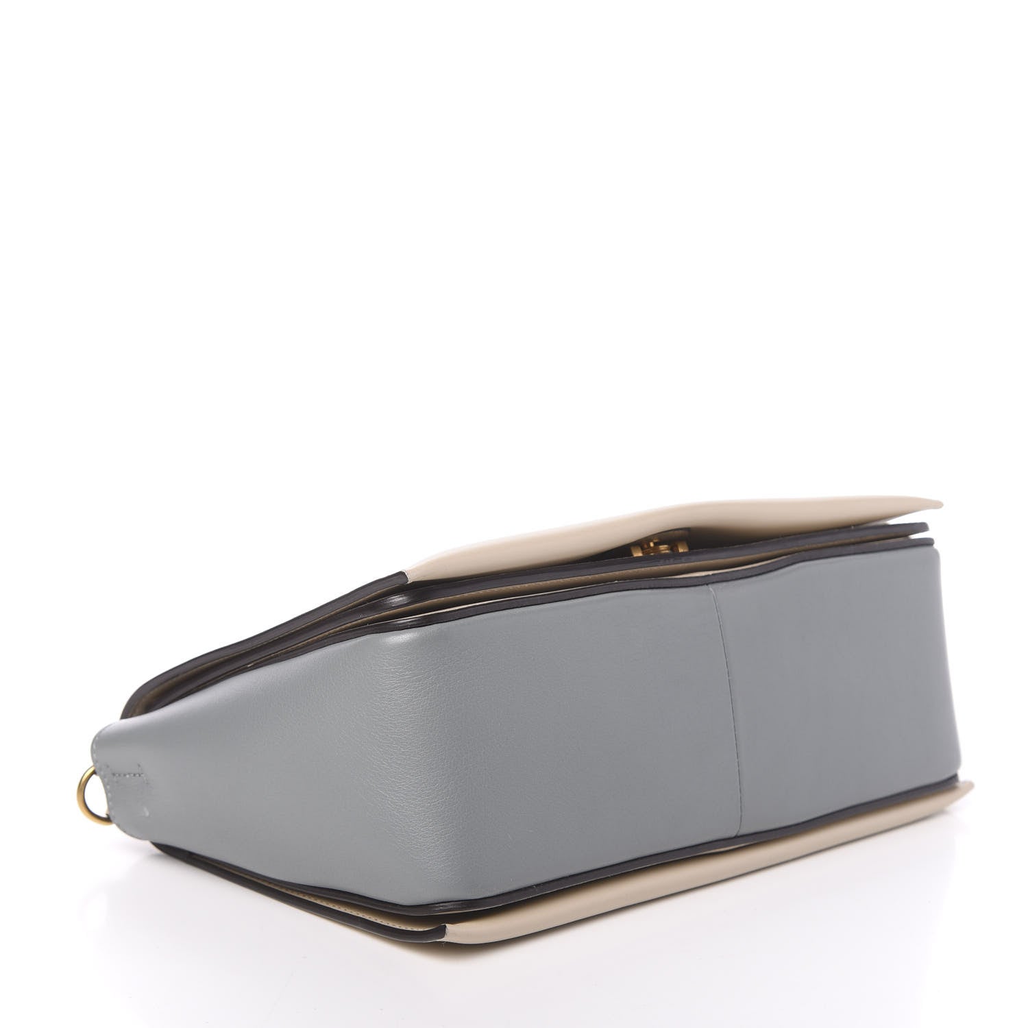 Celine Shiny Smooth Calfskin Medium Frame Shoulder Bag Grege Storm 4 of 12