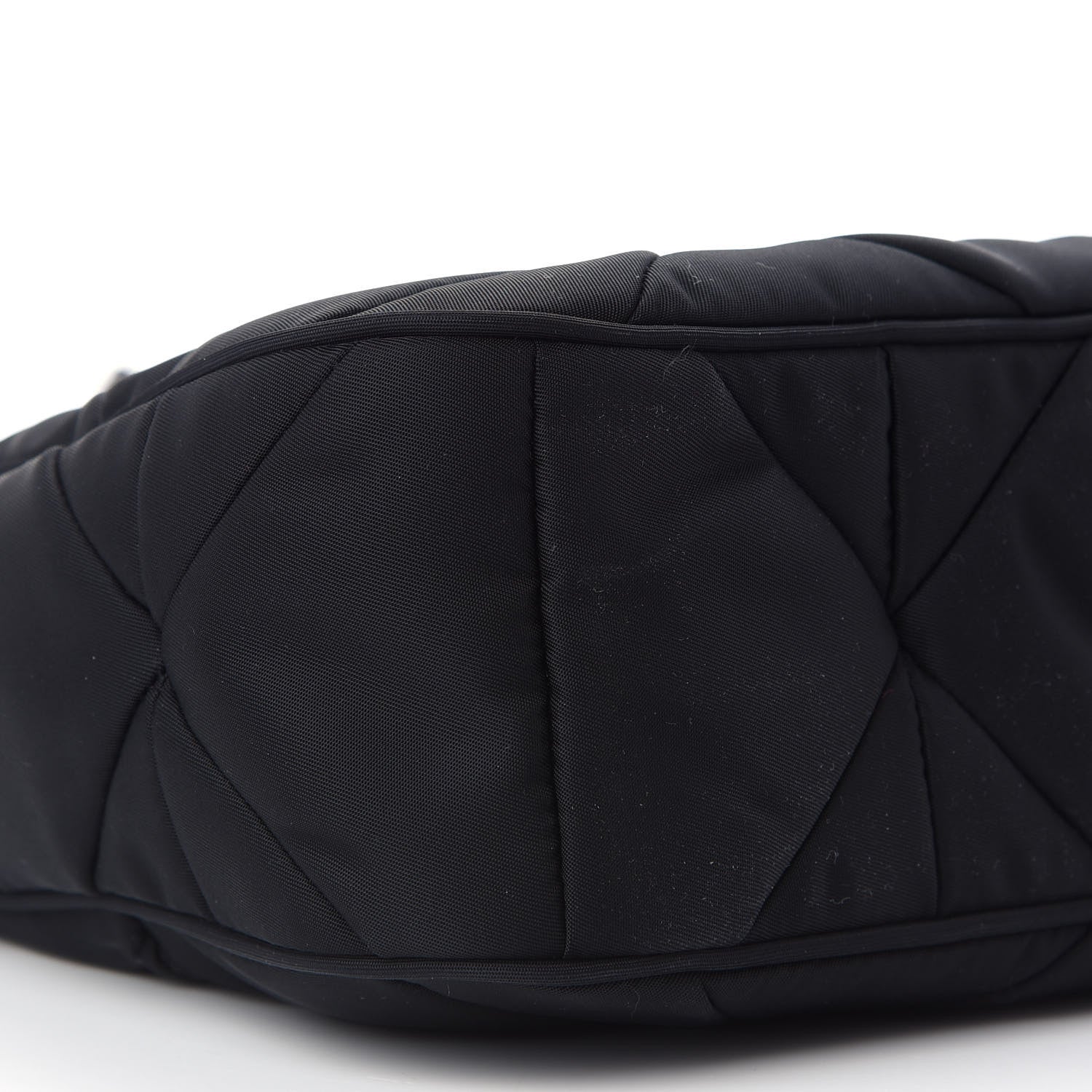 Prada Re-Nylon Triangle Padded Patchwork Shoulder Bag Black 8 of 9