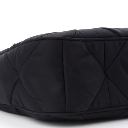 Prada Re-Nylon Triangle Padded Patchwork Shoulder Bag Black 8 of 9