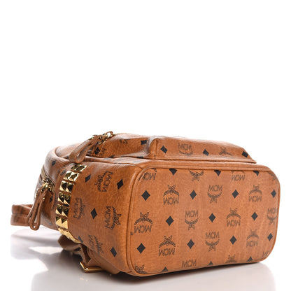 MCM Visetos Small Side Stud Stark Backpack Cognac 4 of 10