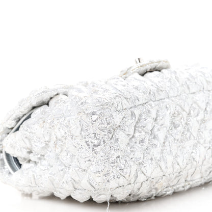 Chanel Metallic Lame Quilted Small Double Flap Silver 10 of 12