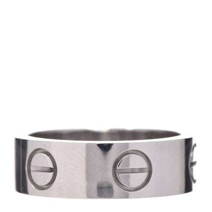 Cartier 18K White Gold 5.5mm LOVE Ring 48 4.5 3 of 5