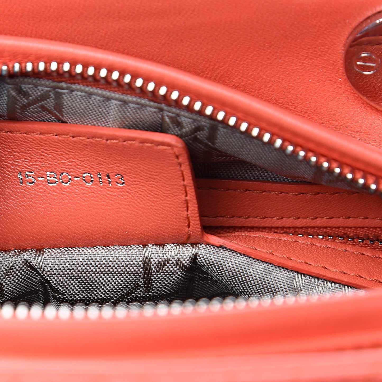 Lambskin Cannage Medium Lady Dior Orange