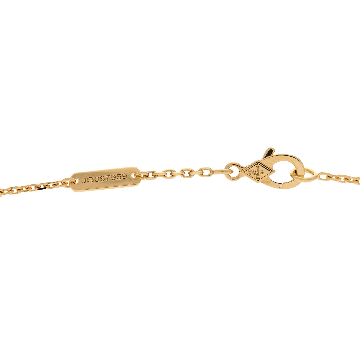 18K Yellow Gold Black Onyx Vintage Alhambra Pendant Necklace