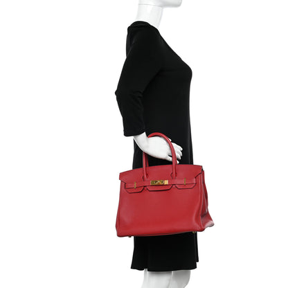 Hermes Togo BIRKIN 30 Rouge Garance 2 of 10