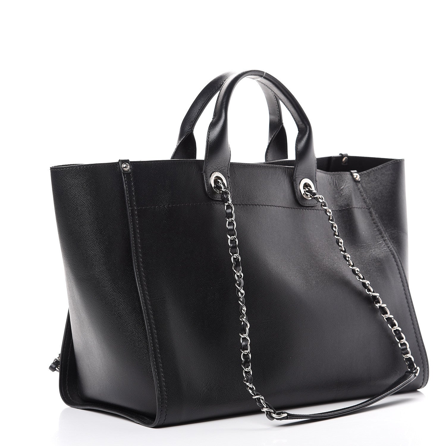 Chanel Caviar Medium Studded Deauville Tote Black 2 of 15