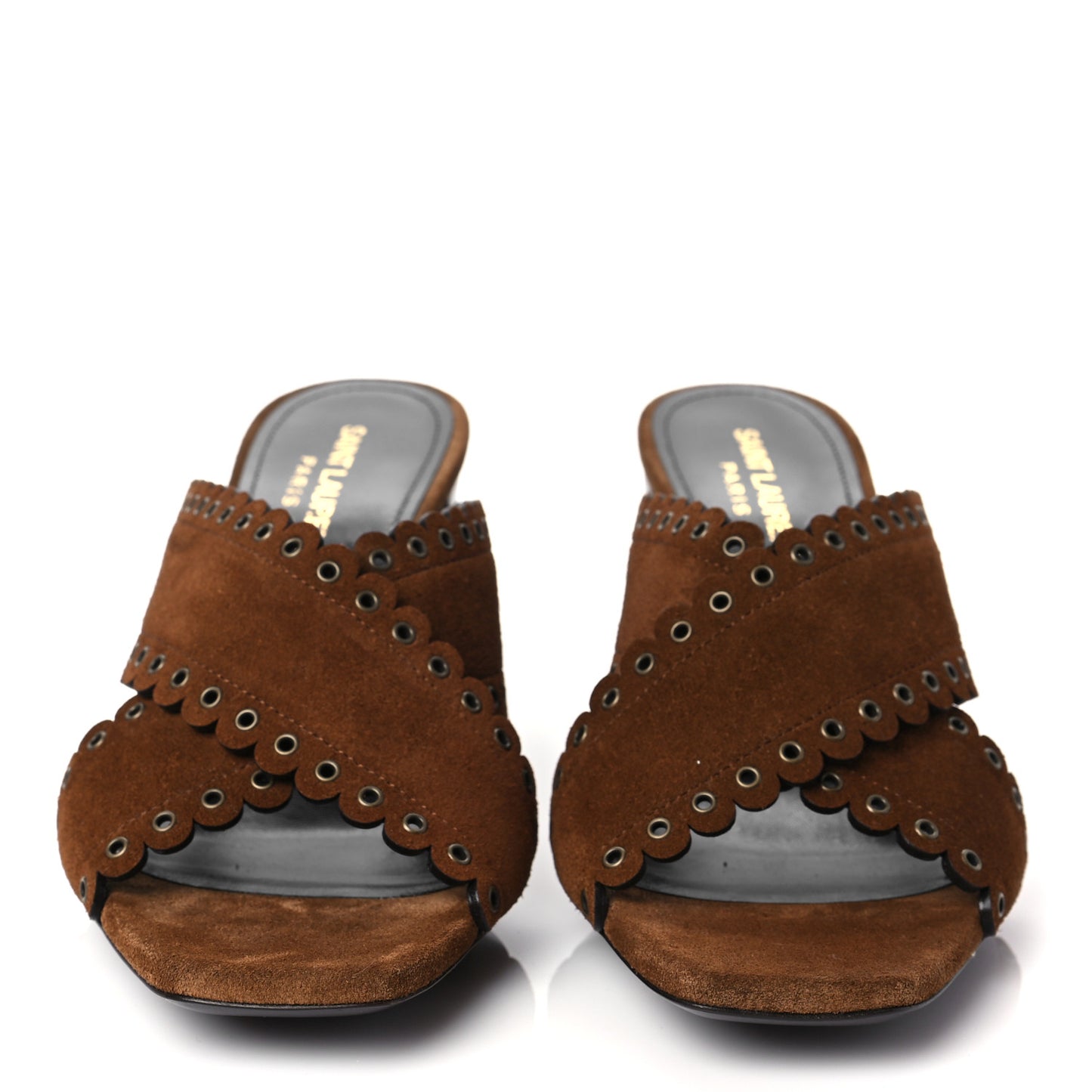 Suede Eyelet LouLou 70 Mules 37.5 Land
