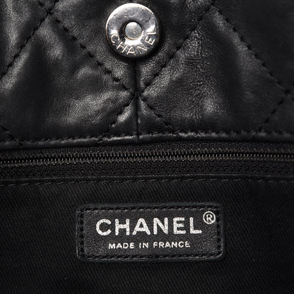 Chanel Lambskin Stitched Shopper Tote Black 5 of 10