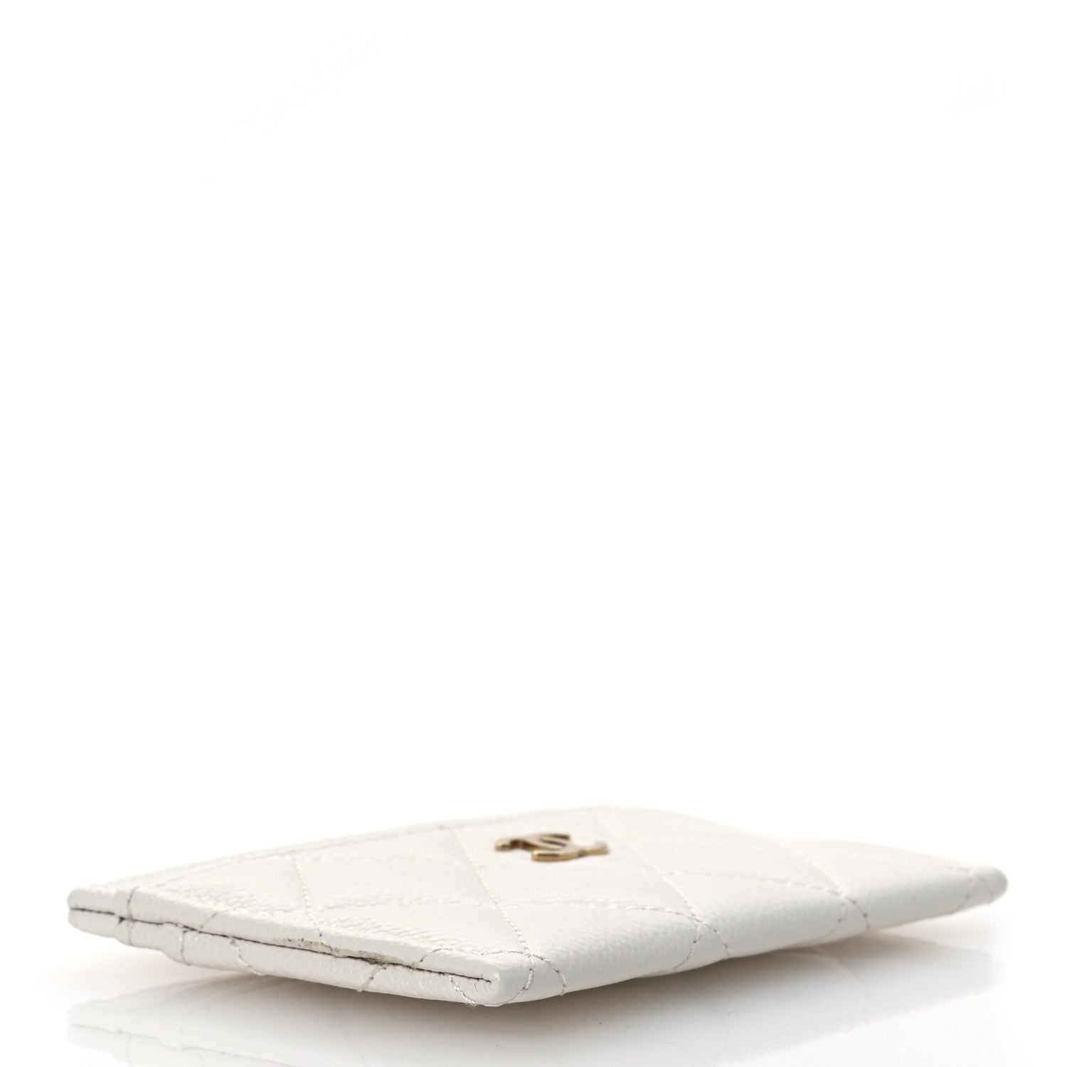 Chanel Caviar Quilted Card Holder White 4 of 11