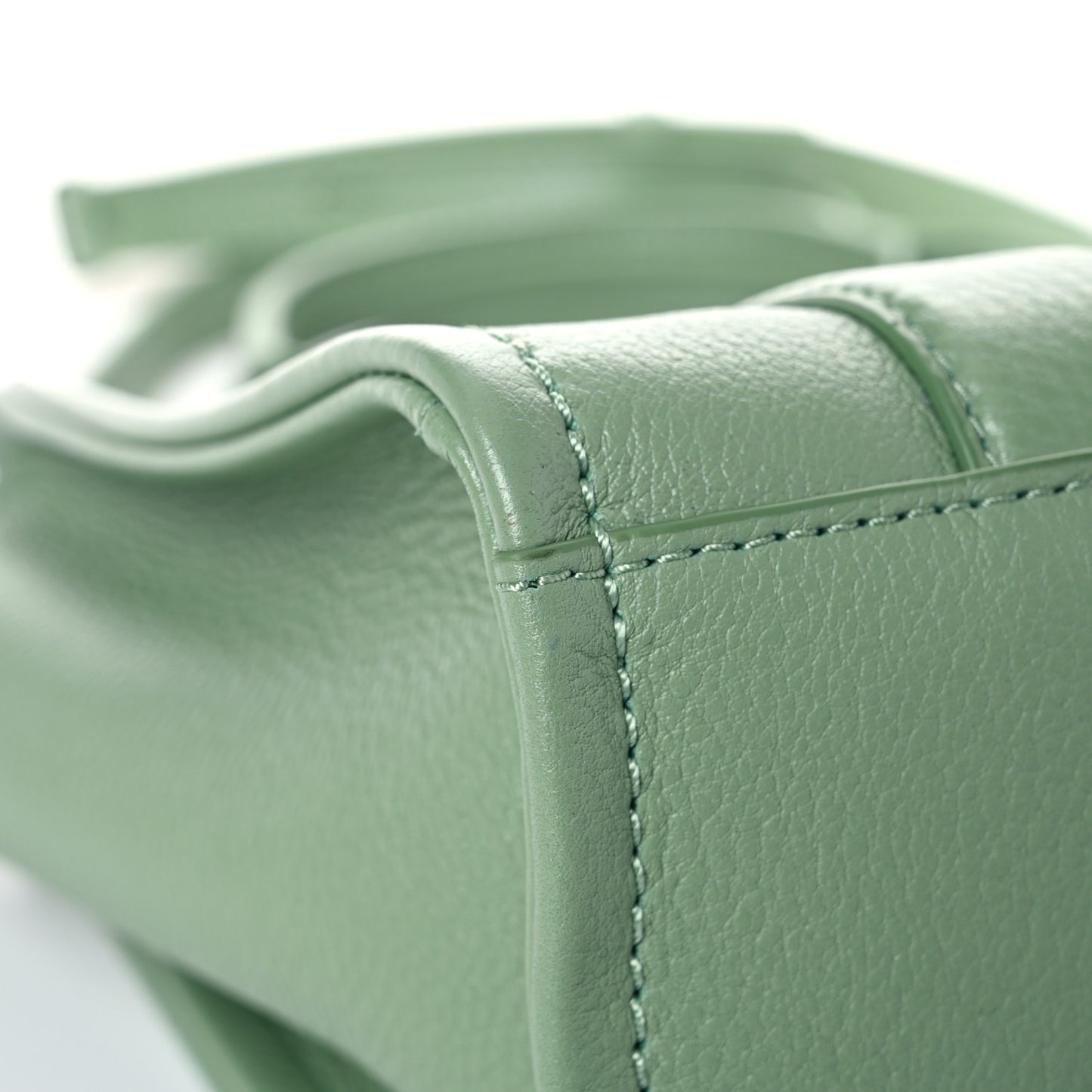 Grained Calfskin Small The Tote Bag Aspen Green