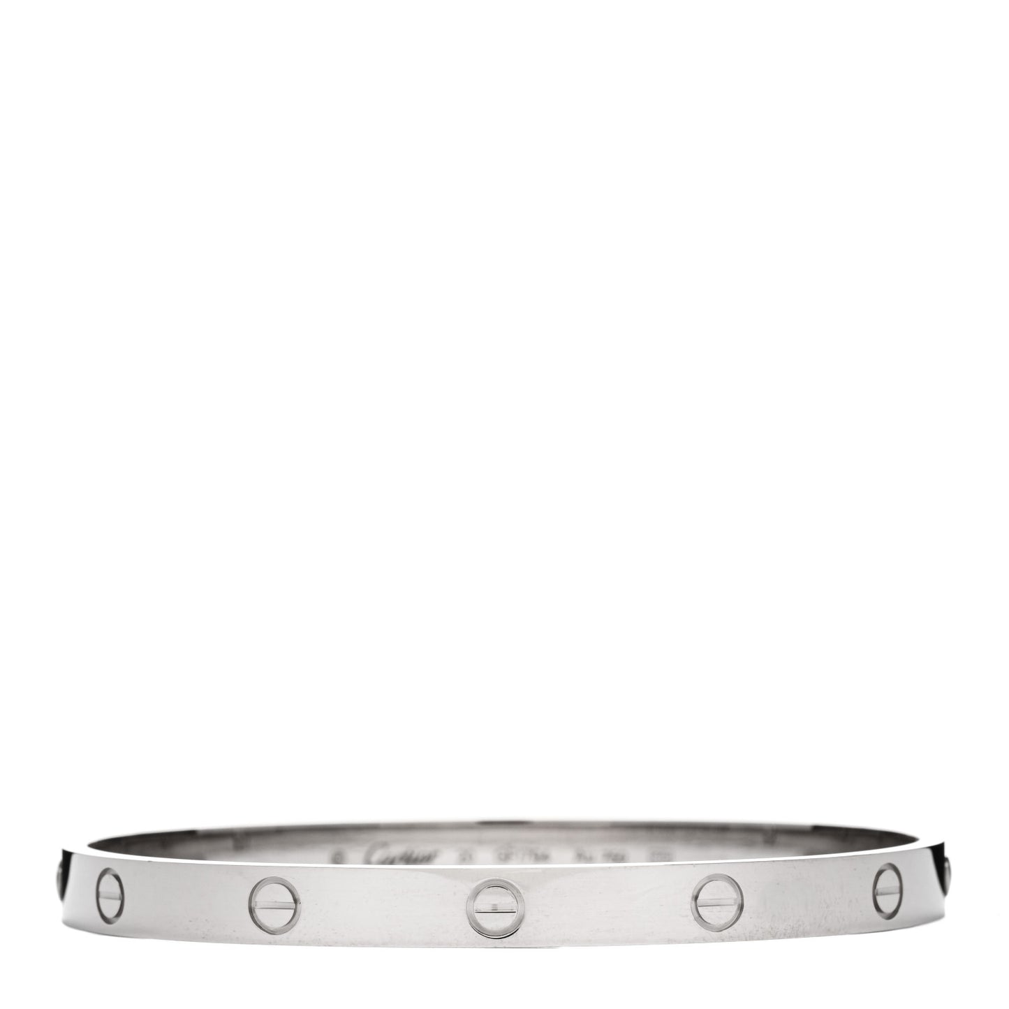 18K White Gold LOVE Bracelet 20