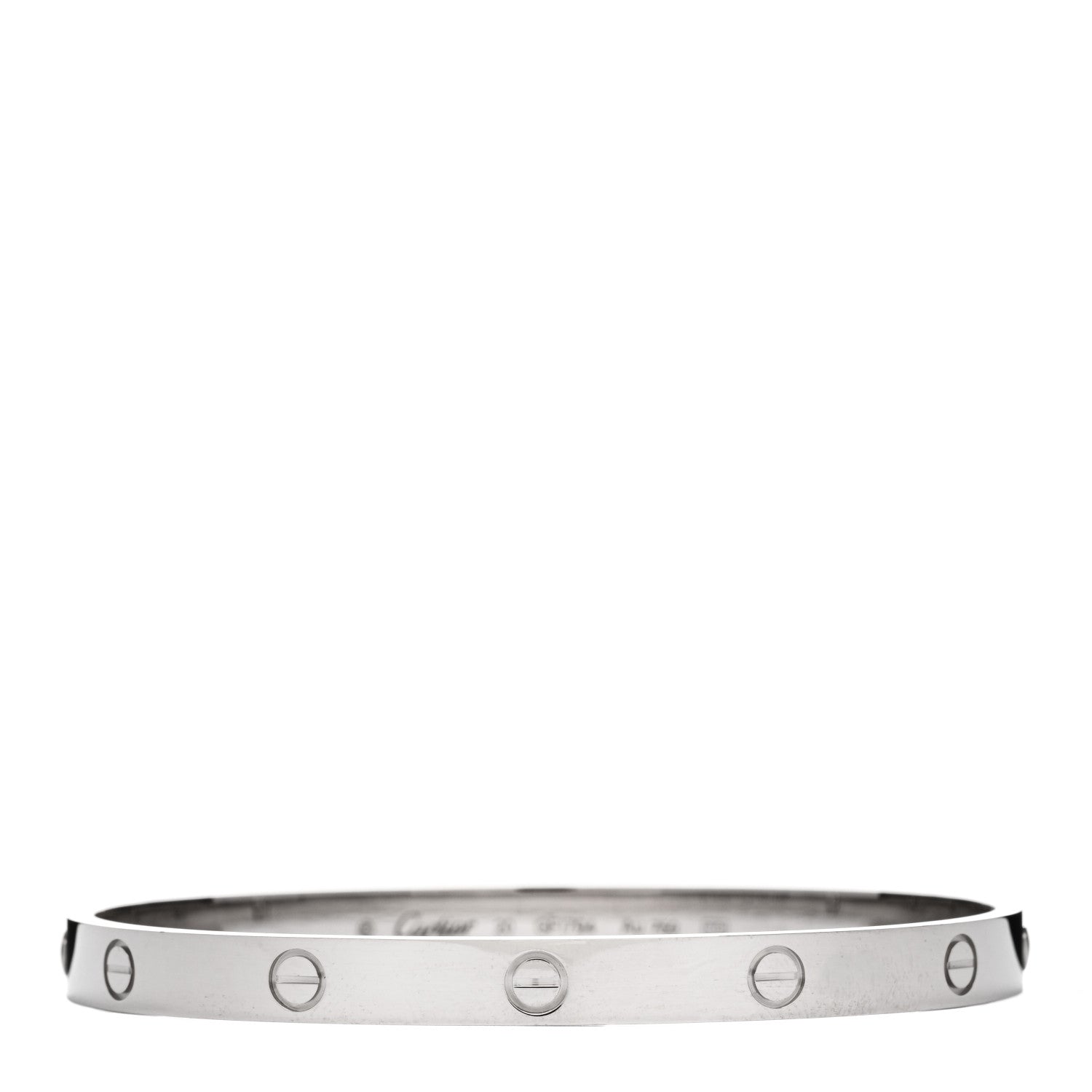 Cartier 18K White Gold LOVE Bracelet 20 1 of 5