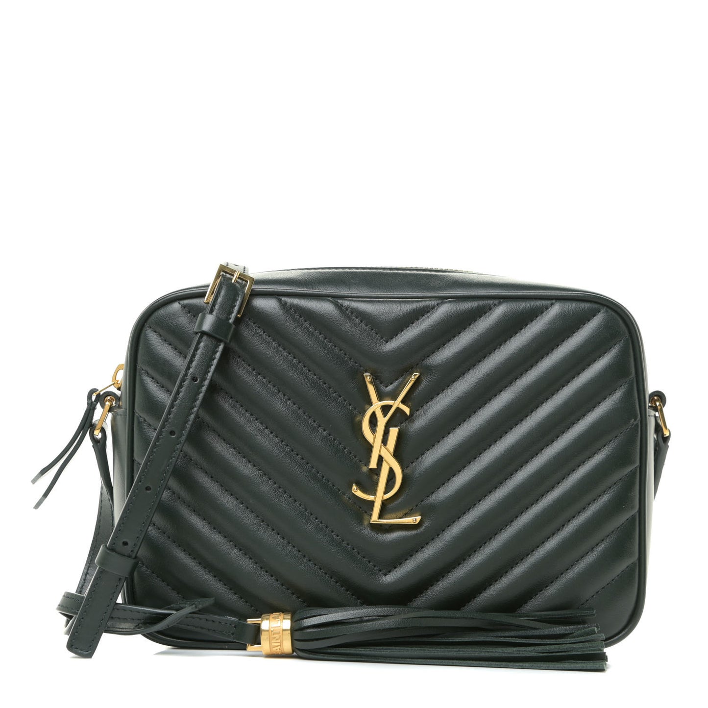 Calfskin Matelasse Monogram Lou Camera Bag Military Green