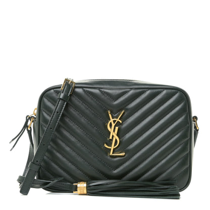 Saint Laurent Calfskin Matelasse Monogram Lou Camera Bag Military Green 1 of 11