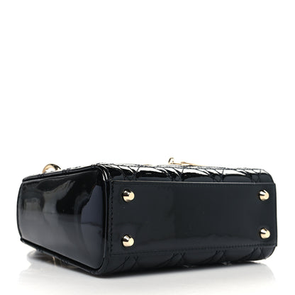 Christian Dior Patent Cannage Mini Lady Dior Black 4 of 9