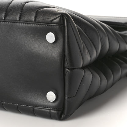 Saint Laurent Calfskin Y Quilted Monogram Large Loulou Chain Satchel Black 10 of 11