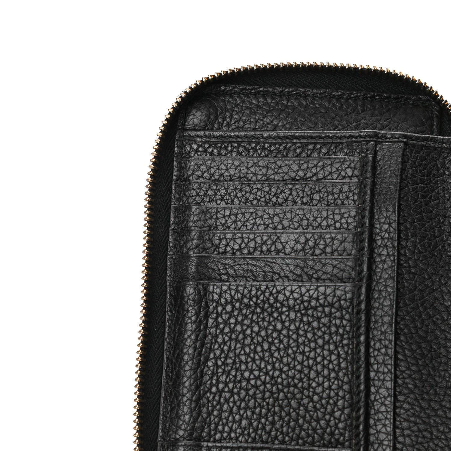 Gucci Pebbled Calfskin Medium Soho Zip Around Wallet Black 9 of 10