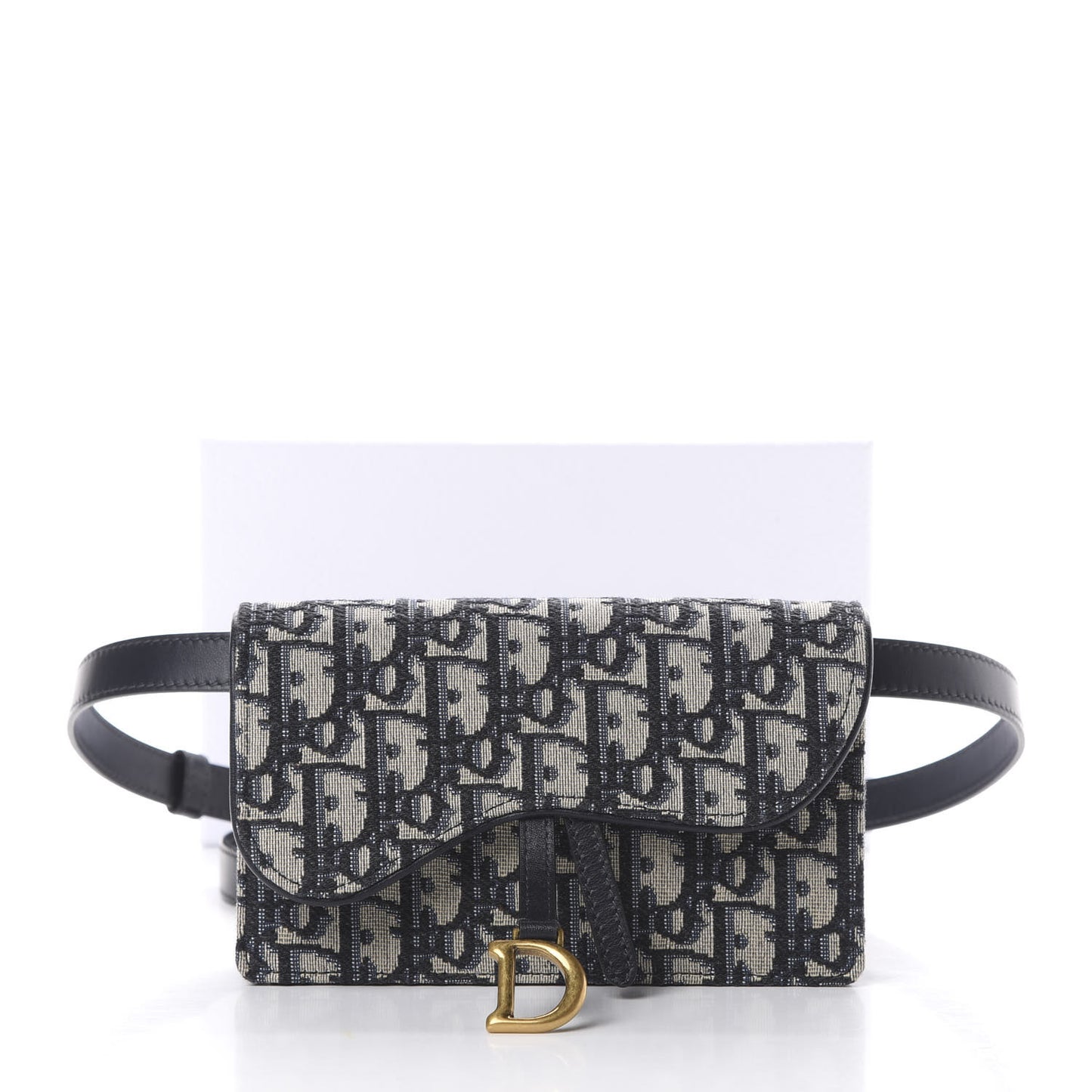 Oblique Saddle Belt Bag Blue