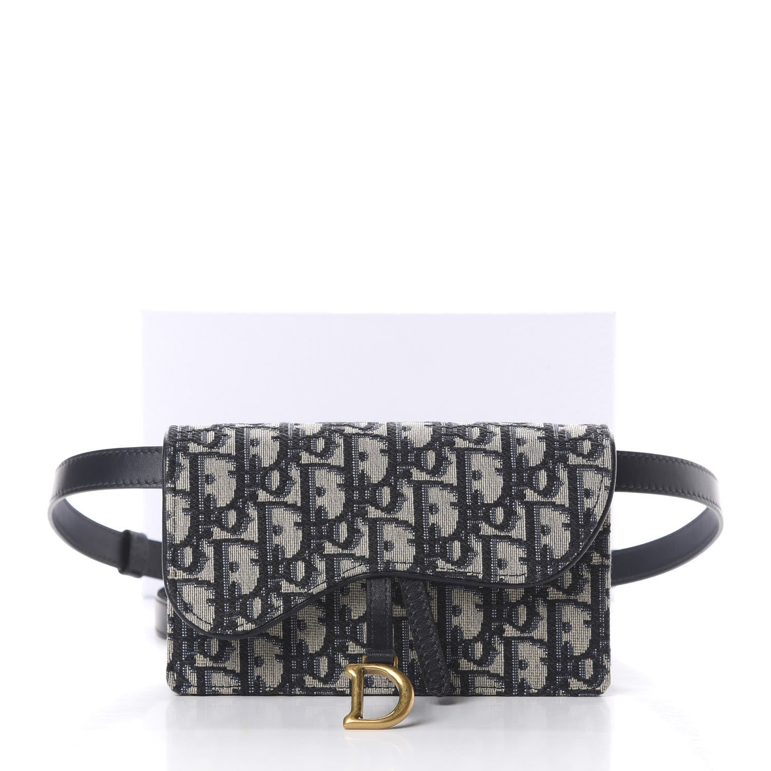 Christian Dior Oblique Saddle Belt Bag Blue 12 of 12