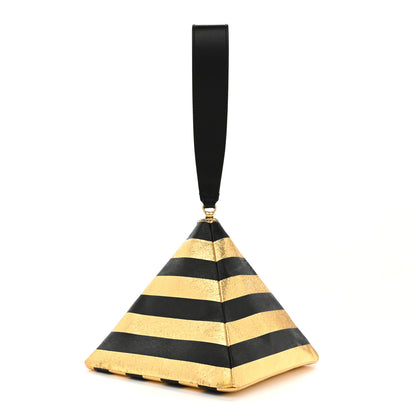 Chanel Metallic Lambskin CC Kheops Pyramid Bag Gold Black 2 of 8