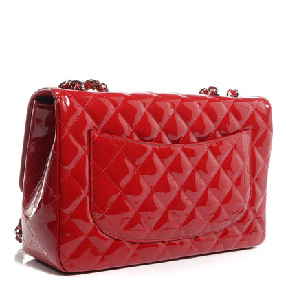 Chanel Patent Jumbo Single Flap Red 3 of 8