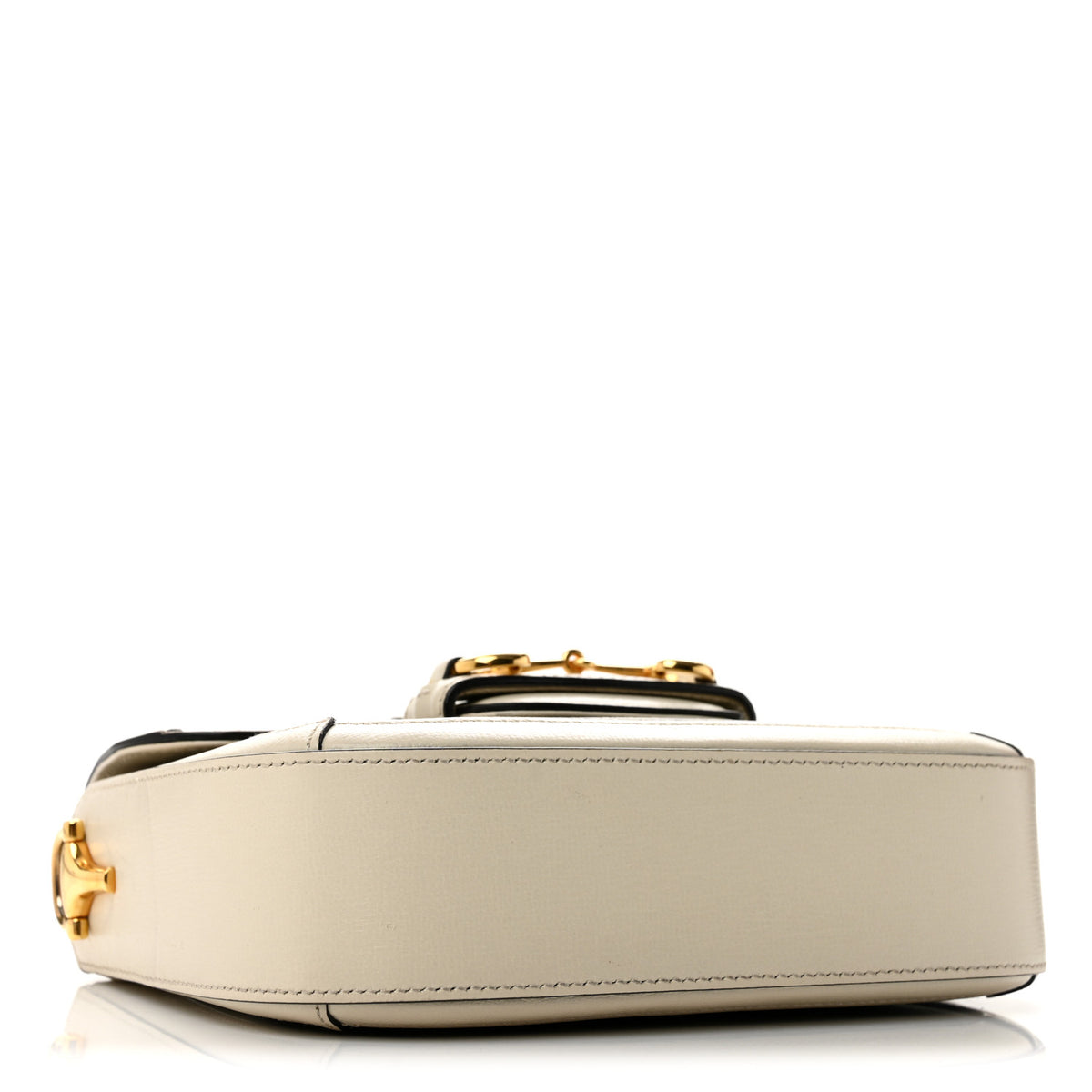 Gucci GG Supreme Monogram Web Mini Horsebit 1955 Shoulder Bag Beige Mystic White 4 of 13