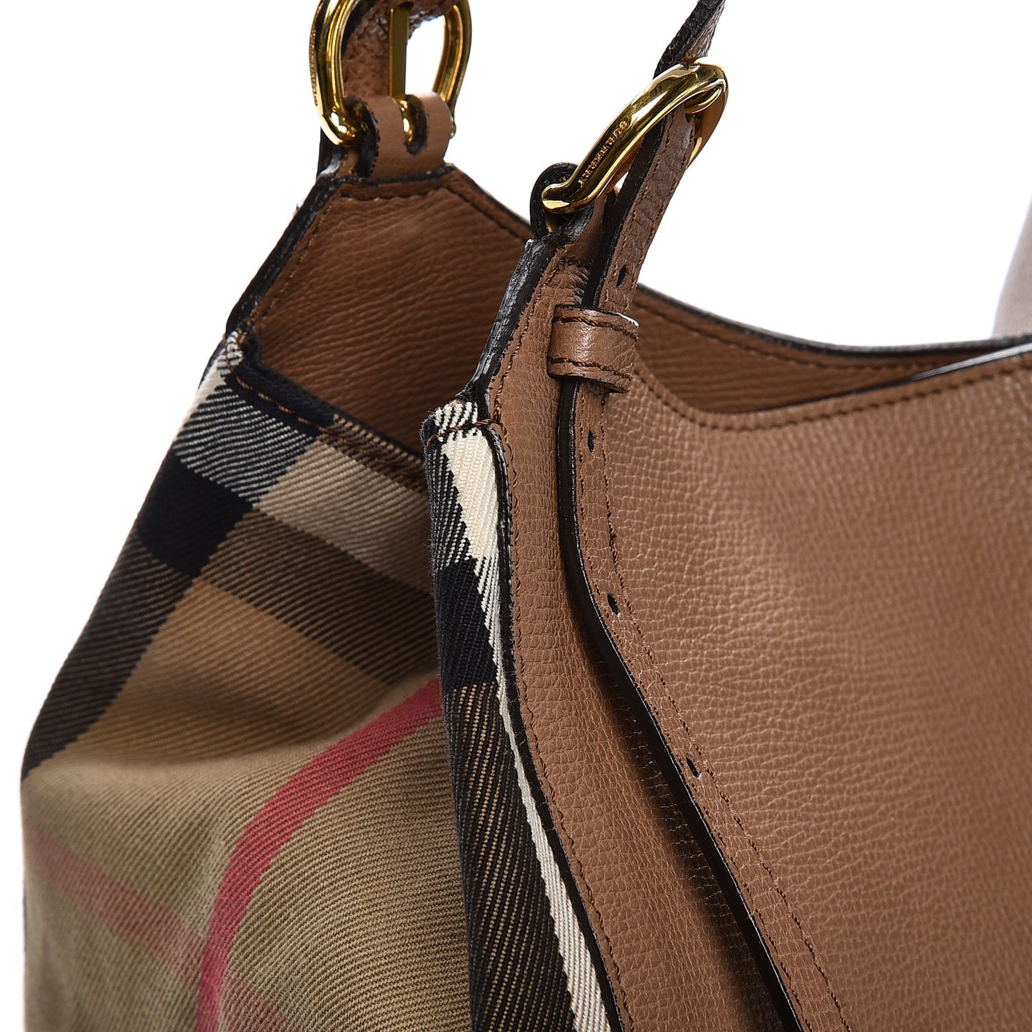 Grainy Calfskin House Check Small Canterbury Dark Sand