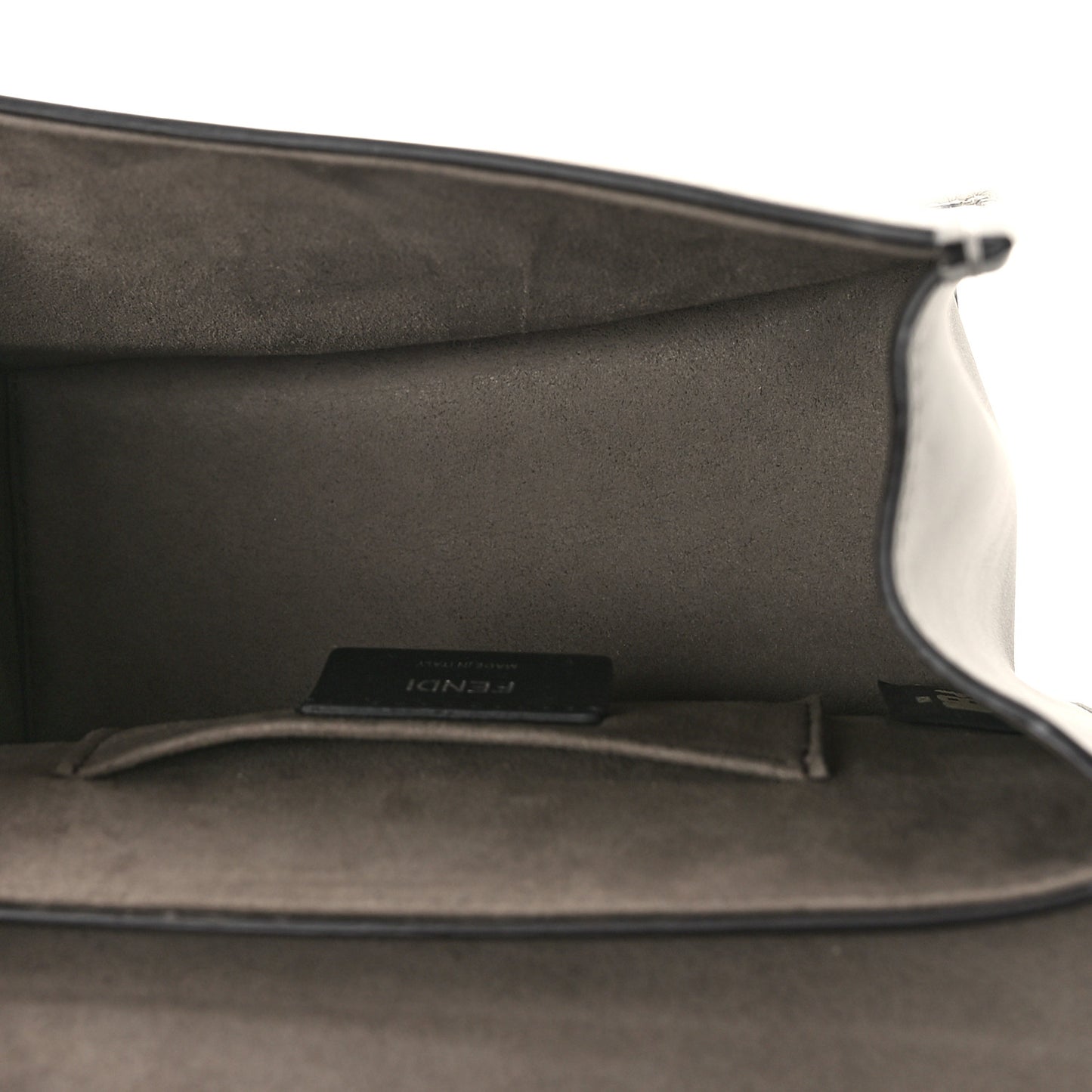 Vitello Century Opaco F is Fendi Small Kan I Shoulder Bag Grigio Perla