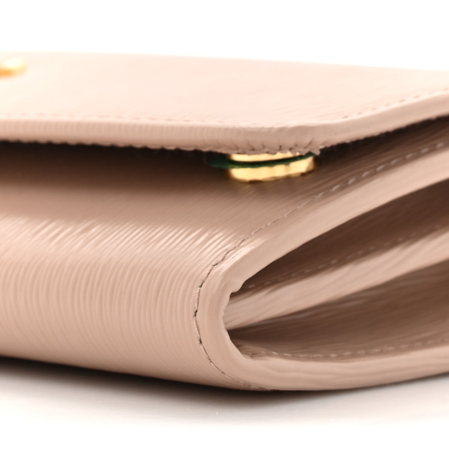 Prada Vitello Move Metal Oro Chain Wallet Cipria 8 of 10