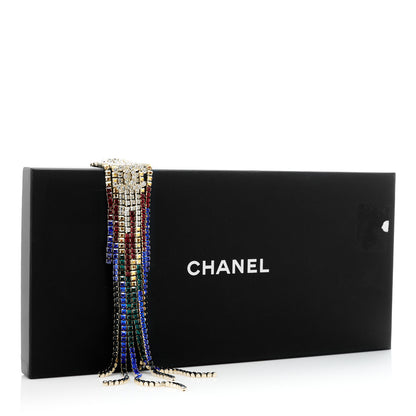 Chanel Crystal Skyline CC Necklace Blue Black Red 6 of 6