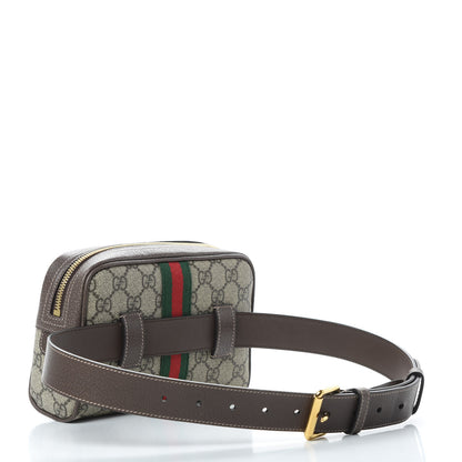 Gucci GG Supreme Monogram Web Small Ophidia Belt Bag 85 34 Dark Brown 3 of 10