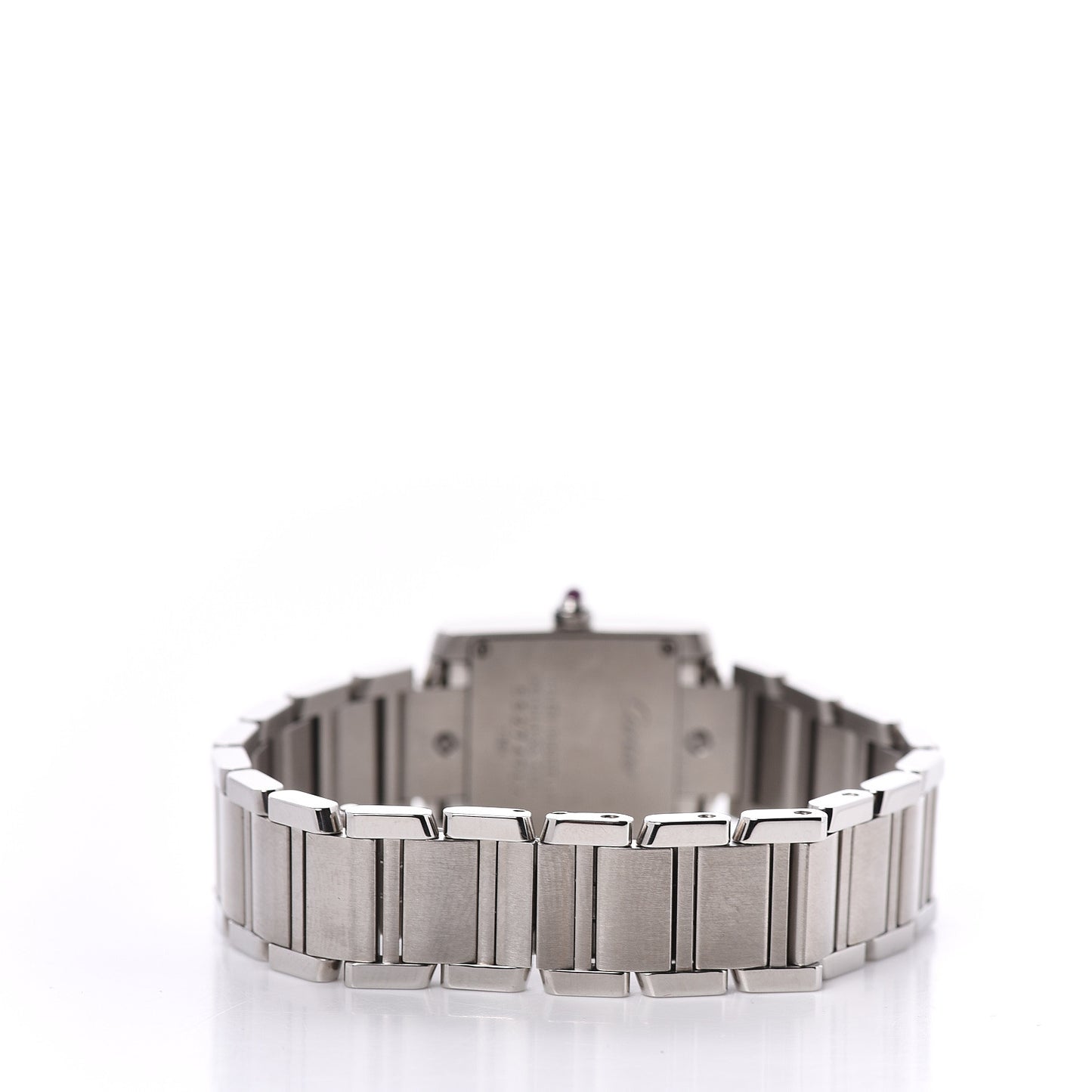 Stainless Steel 20mm Tank Francaise Quartz Watch Pink
