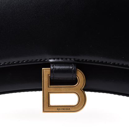 Balenciaga Shiny Box Calfskin Hourglass Stretch Sling Shoulder Bag Black 8 of 10