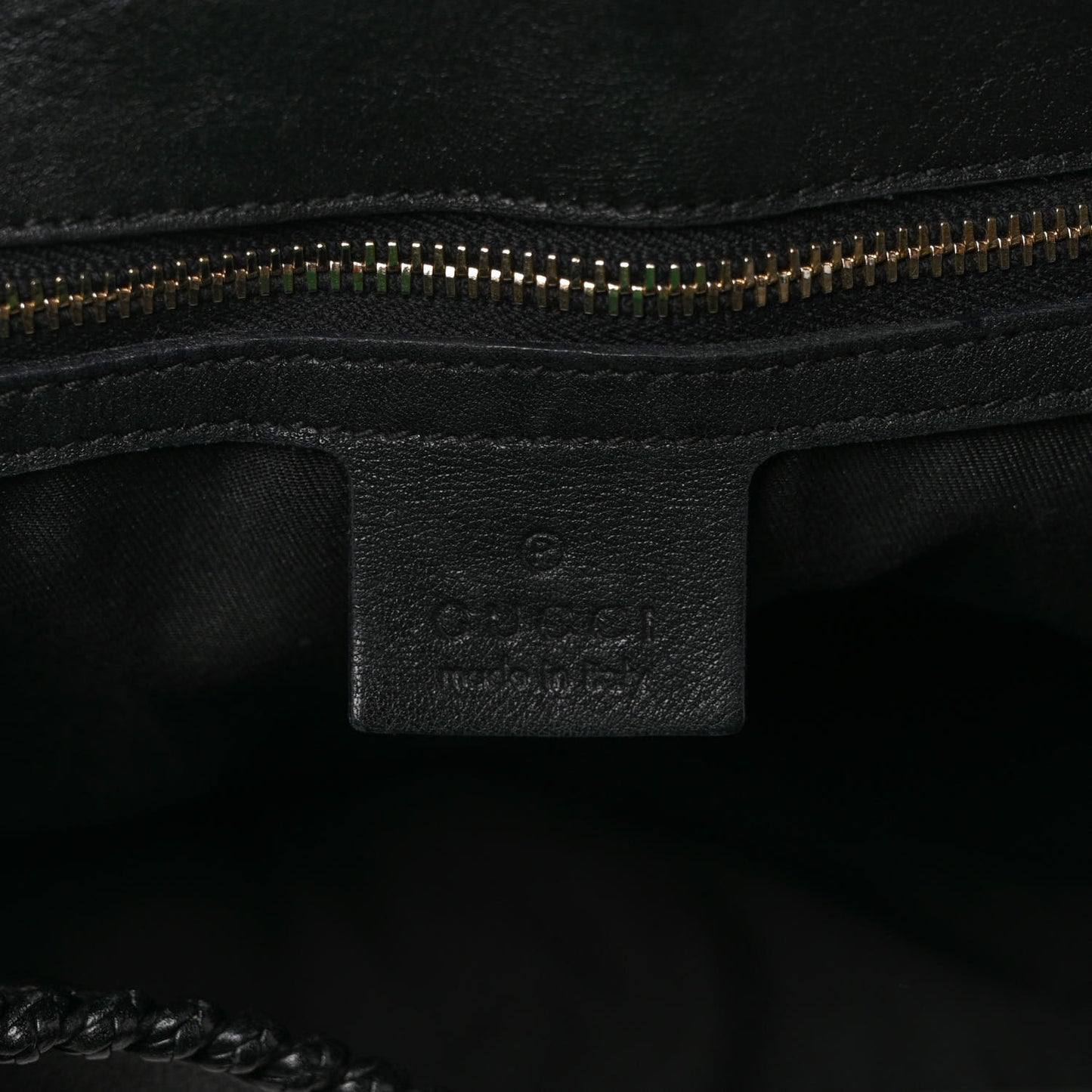 Calfskin Large Horsebit Chain Hobo Black
