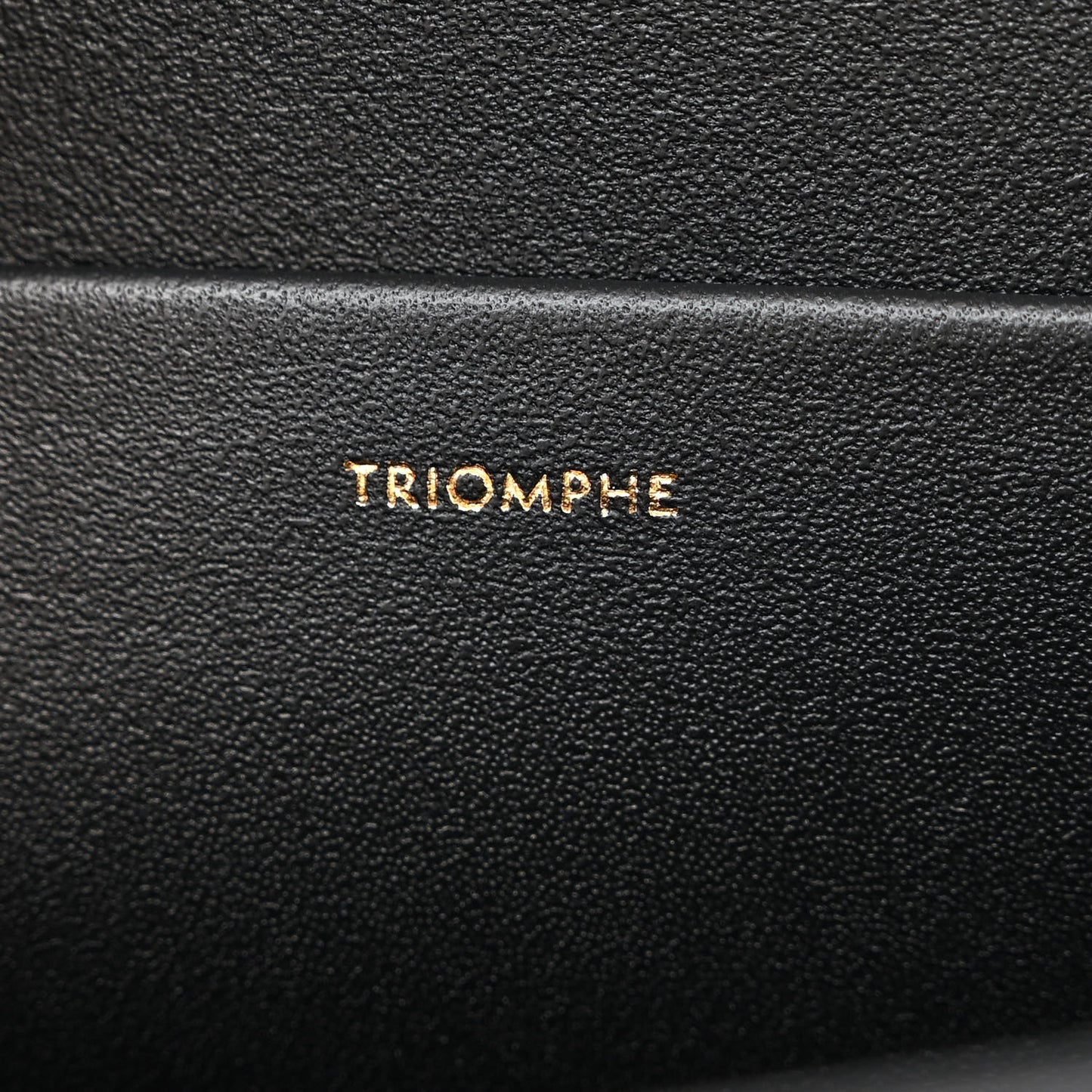Shiny Calfskin Triomphe Shoulder Bag Black