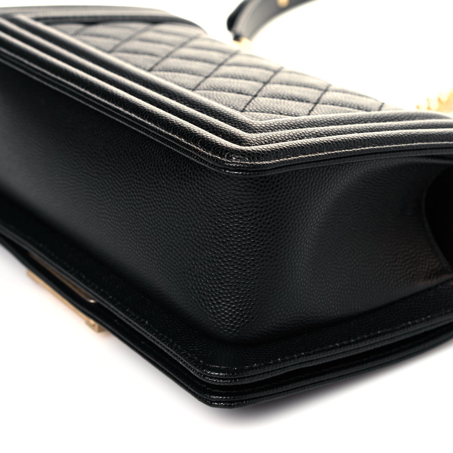 Caviar Quilted Small Boy Flap Black