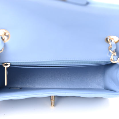 Chanel Lambskin Quilted Mini Rectangular Flap Light Blue 5 of 10