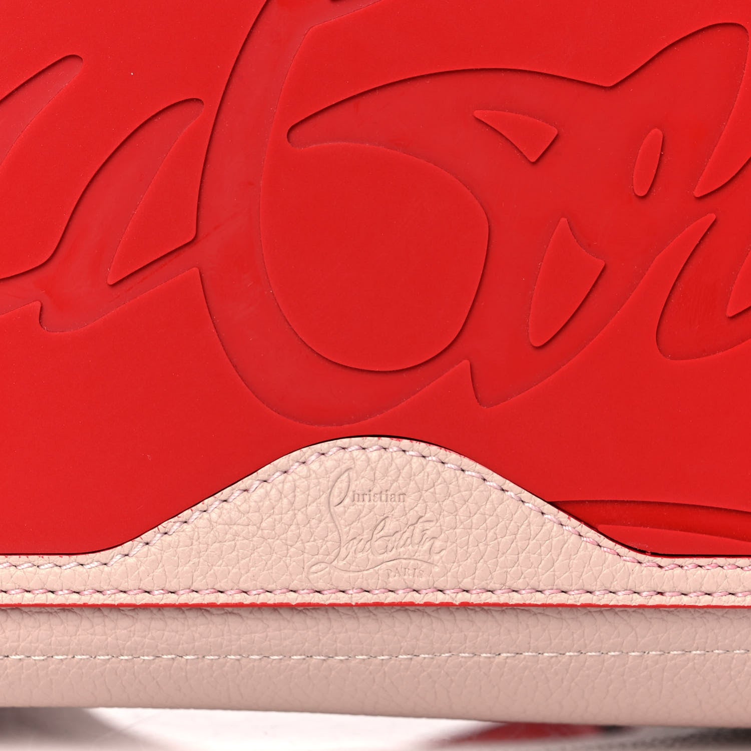 Christian Louboutin Calfskin Spiked Small Cabarock Shopper Tote Pink 8 of 10
