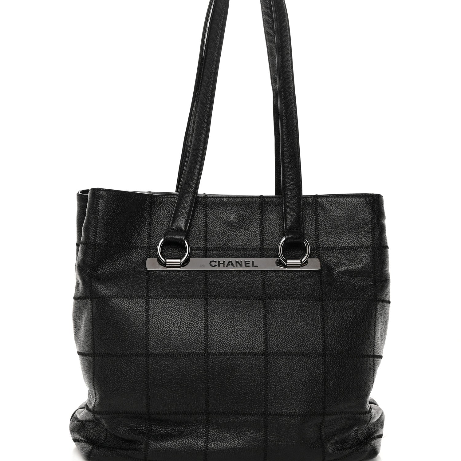 Chanel Caviar Square Stitched Large Tote Black 8 of 13