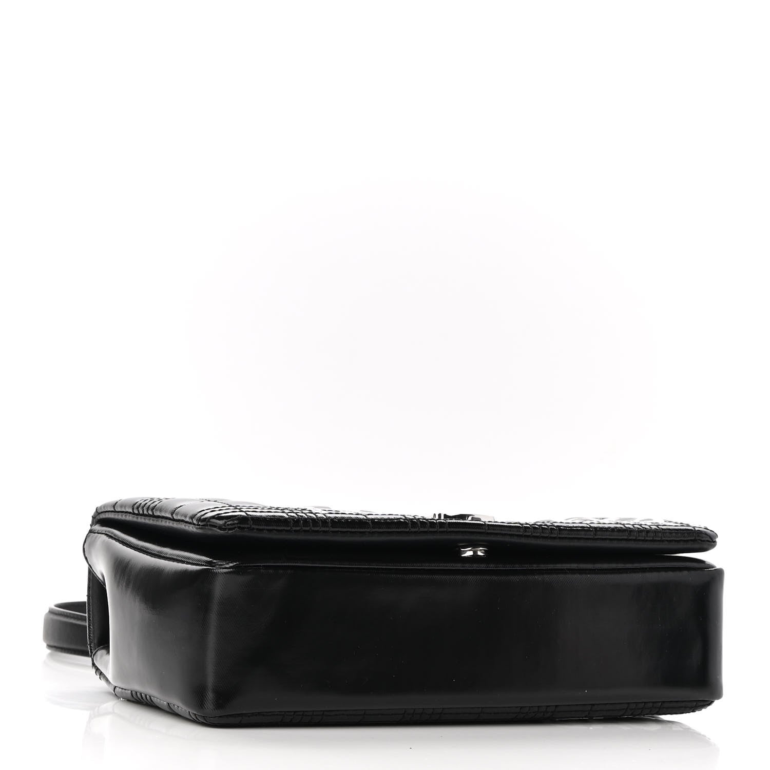 Burberry Patent Quilted Horseferry Print Small Lola Bag Black 5 of 9