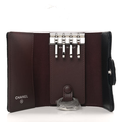 Chanel Caviar Quilted Classic 4 Key Holder Wallet Black 4 of 8