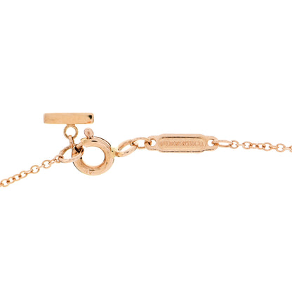 Tiffany 18K Rose Gold Small T Smile Pendant Necklace 4 of 6