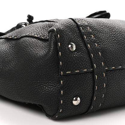 Fendi Cuoio Romano Selleria Medium Linda Satchel Black 8 of 9