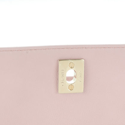 Chanel Calfskin Quilted CC Box Flap Light Pink 8 of 8